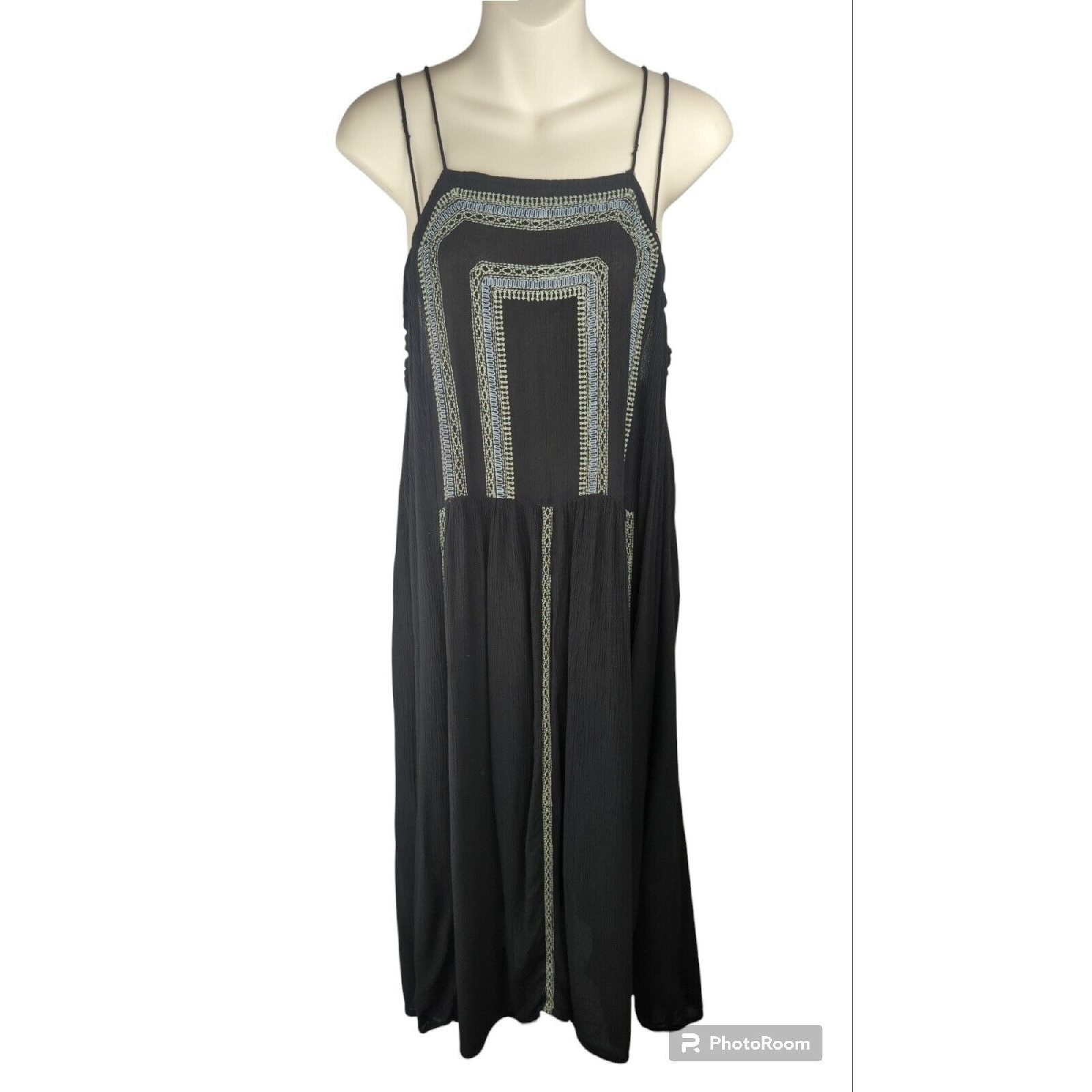 Antik Batik Anthropologie Dress Beach Hippie Boho Oversized Conka Sundress M 40